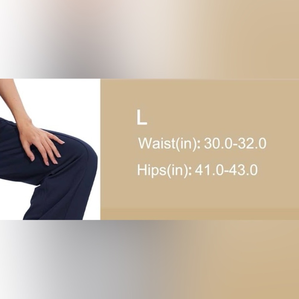 NAVY BLUE Wide-Leg Track Pants with White Side Stripes - Picture 5 of 5